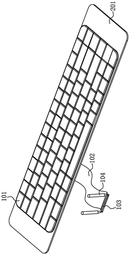 Keyboard matrix impedance test device