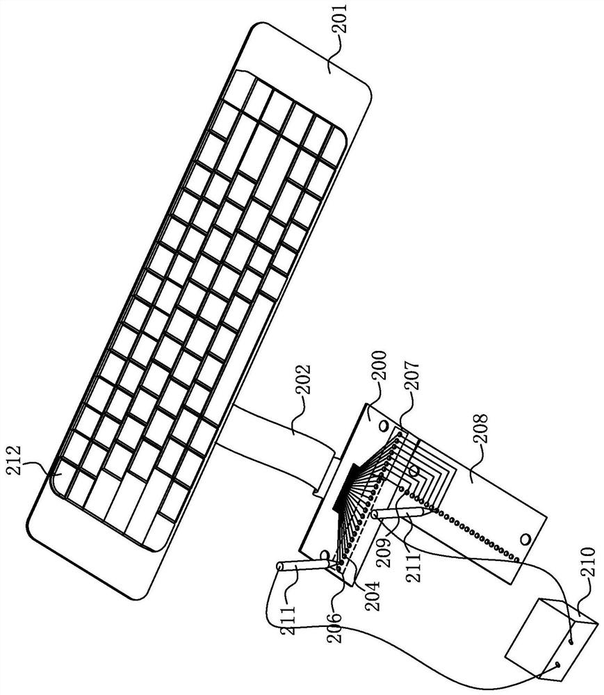 Keyboard matrix impedance test device