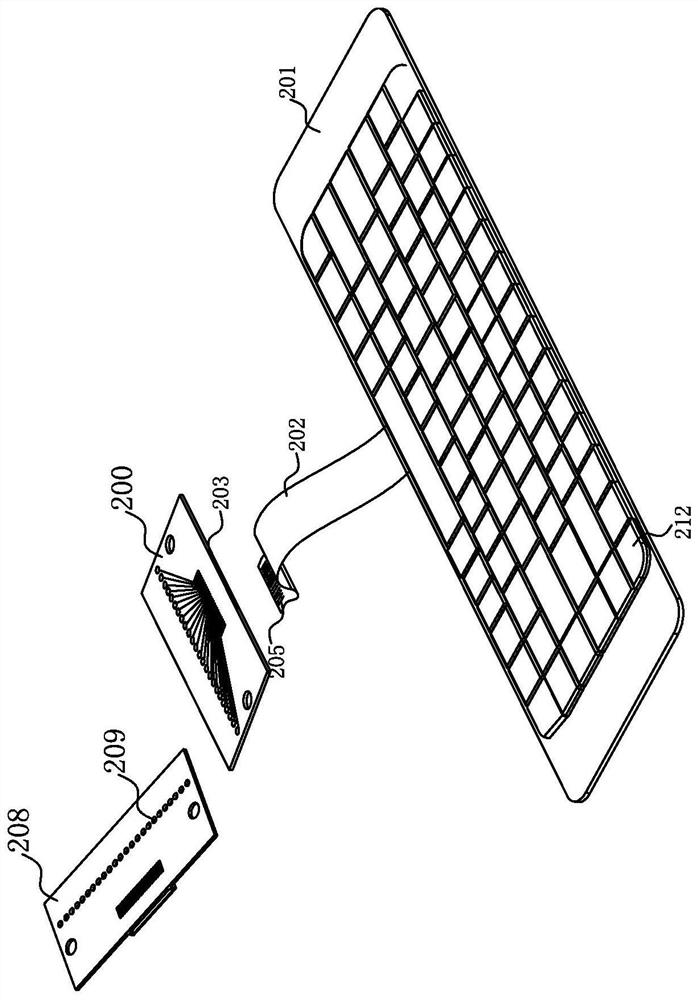 Keyboard matrix impedance test device