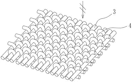 Woven fabric with one-way guiding and absorbing function and production technology thereof