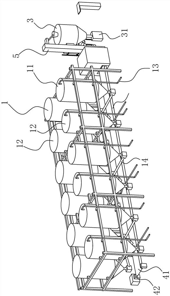 A kind of fully automatic preparation method of ready-mixed dry-mixed mortar