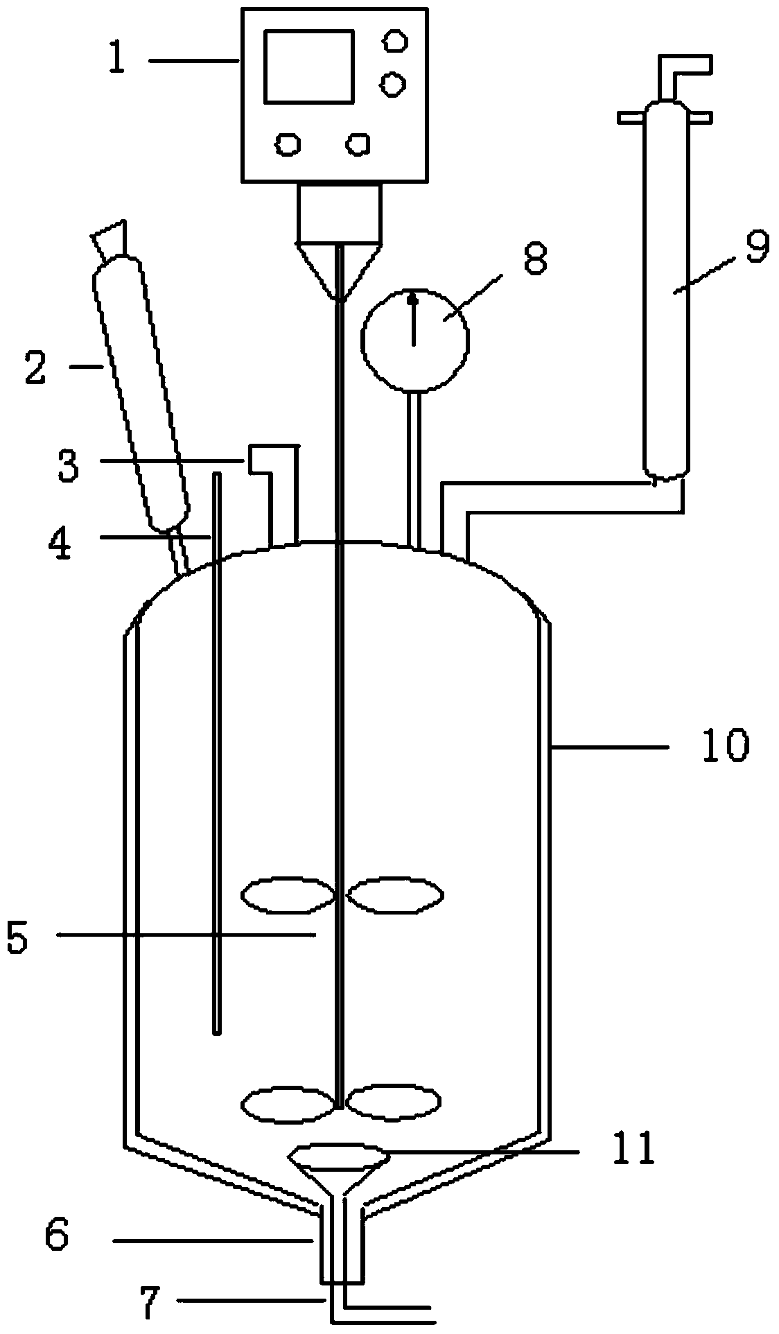 Uniform aerating double-layered glass reaction kettle