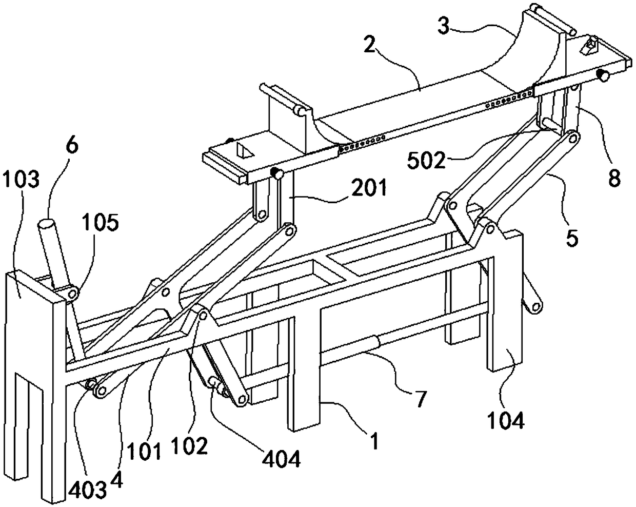 Pit type automobile elevator