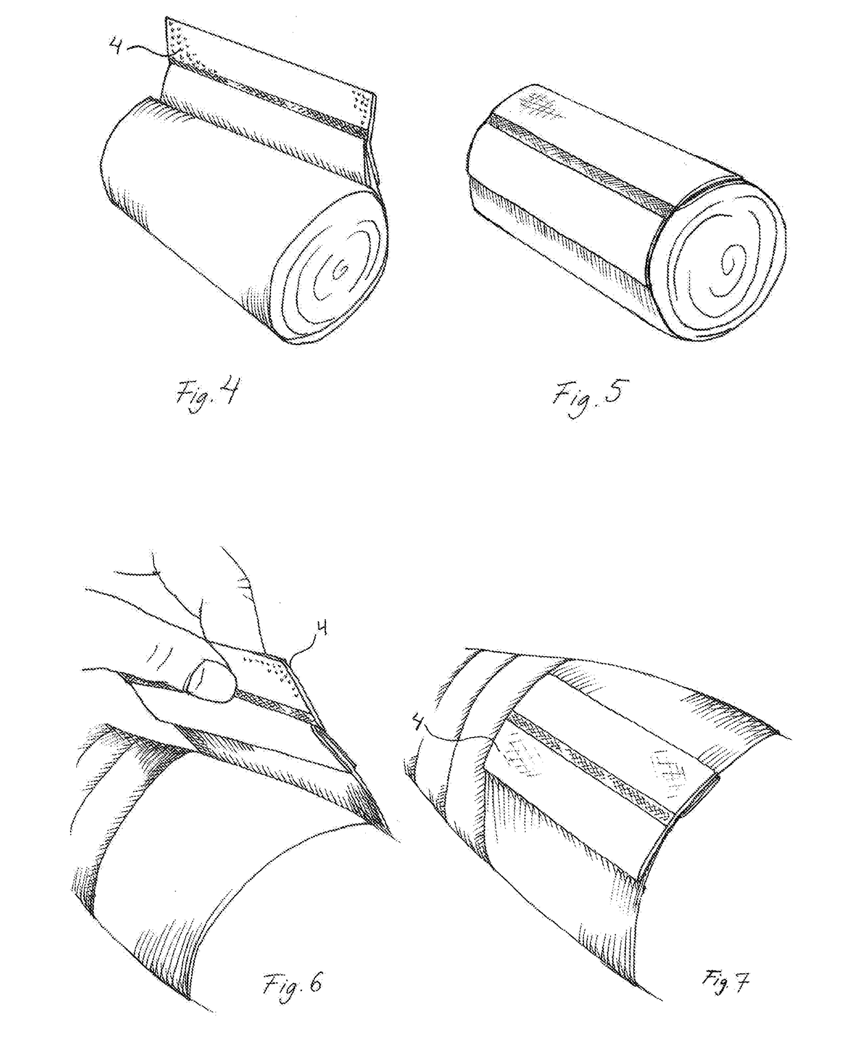 A bandage securing device