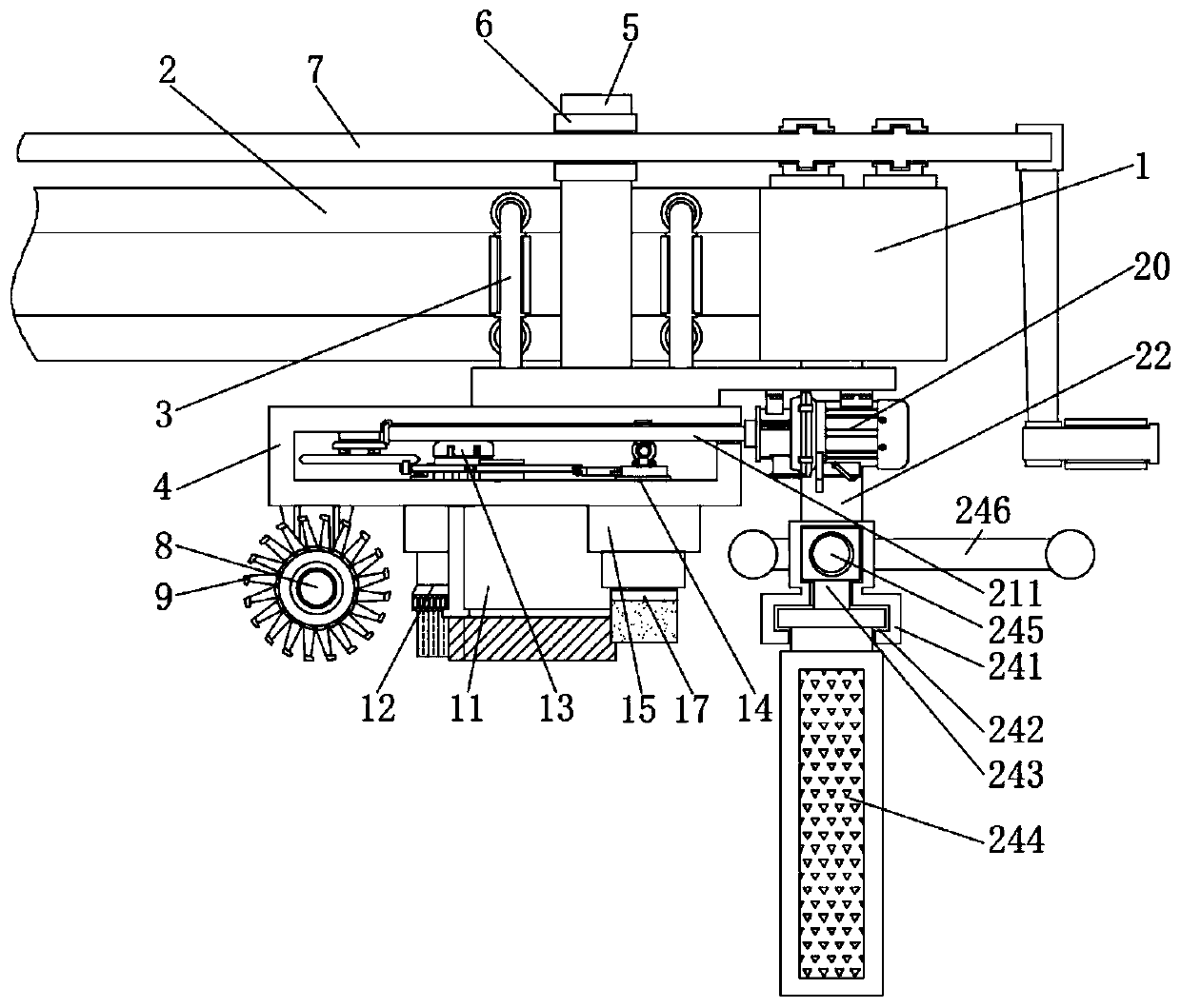 Surface superfluous dimension machining removing mechanism adopted during installation of steel structure connecting piece