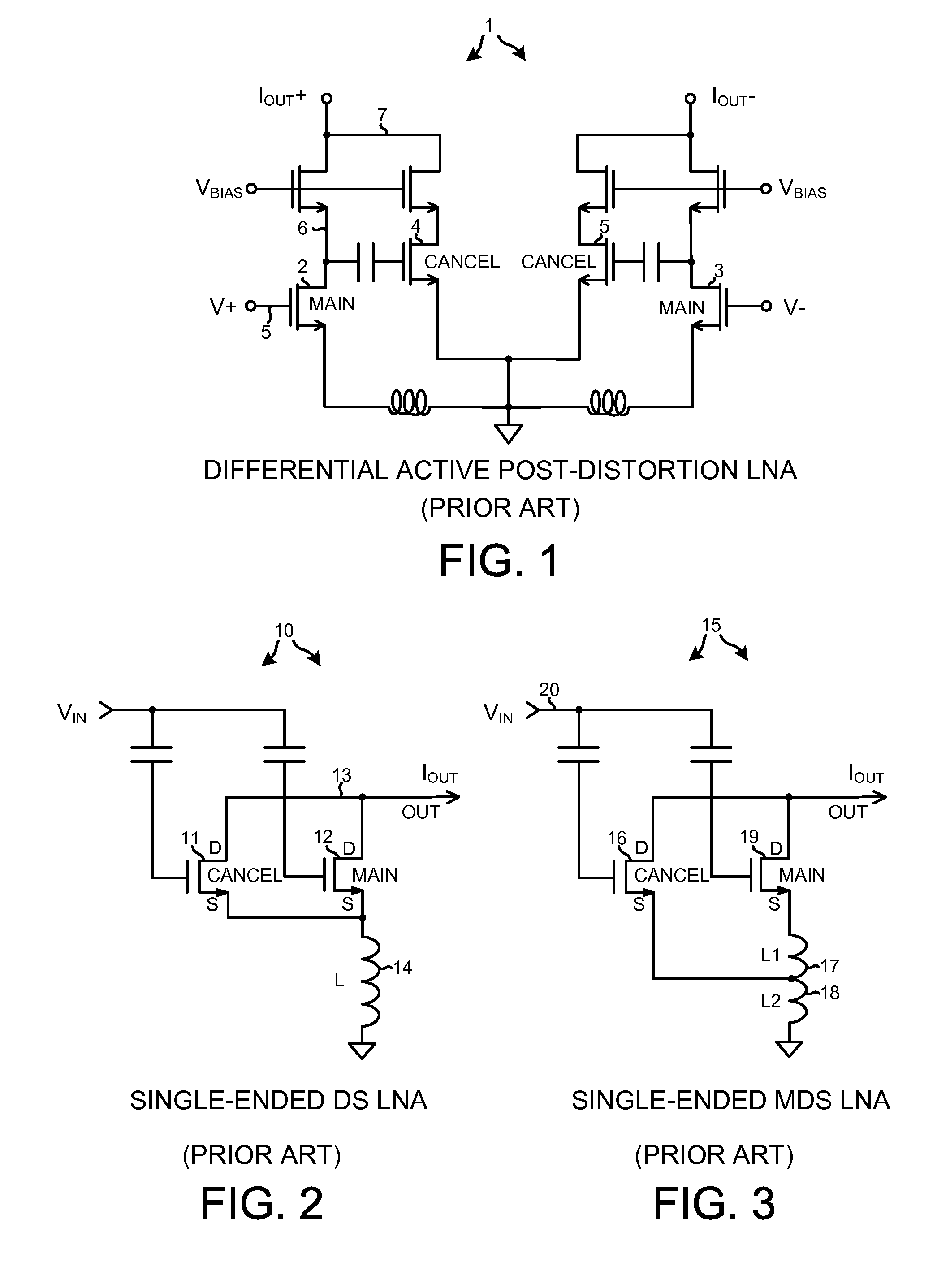 Low noise and low input capacitance differential mds lna