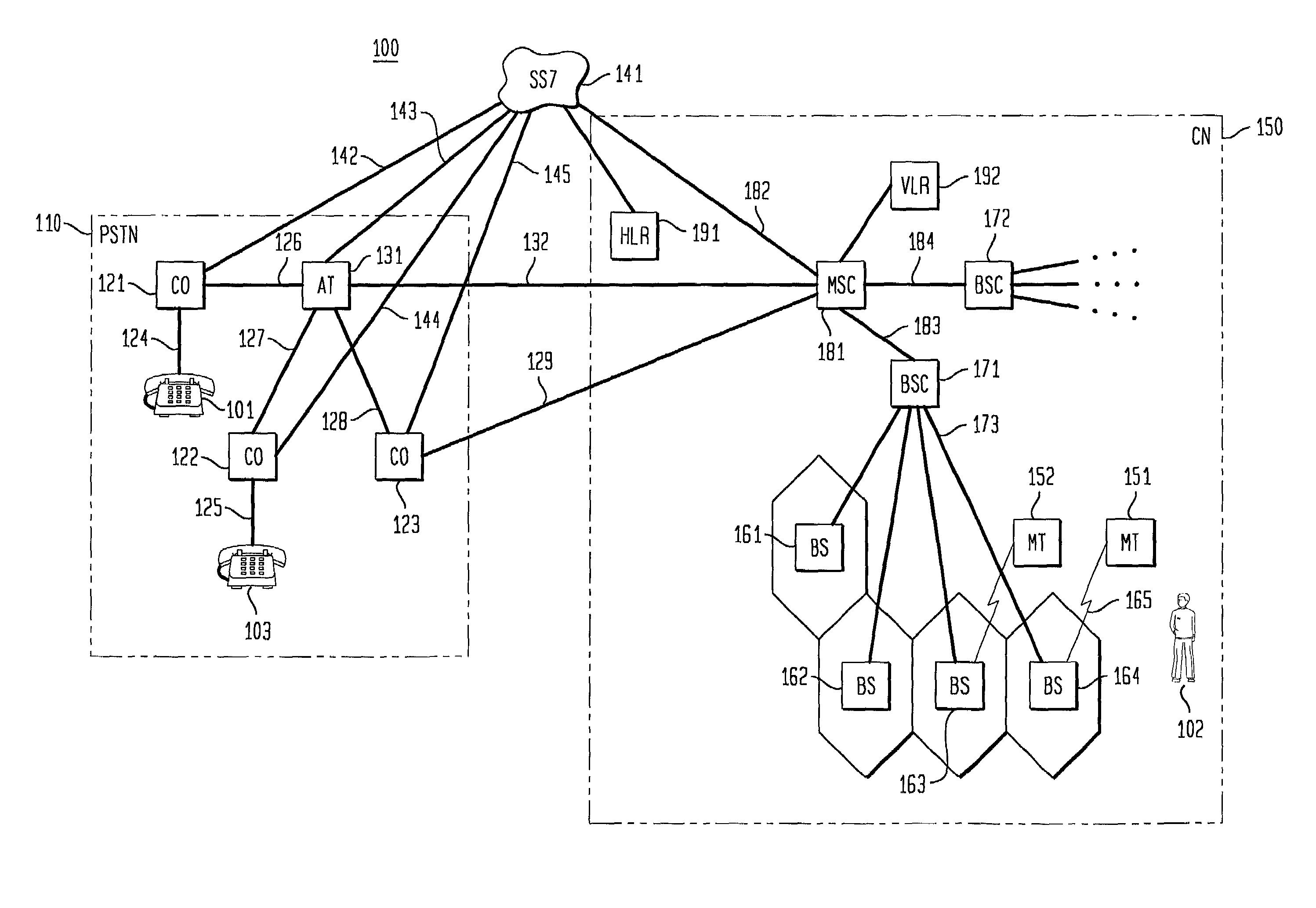 Switching telephone calls between wireline and cellular telephones