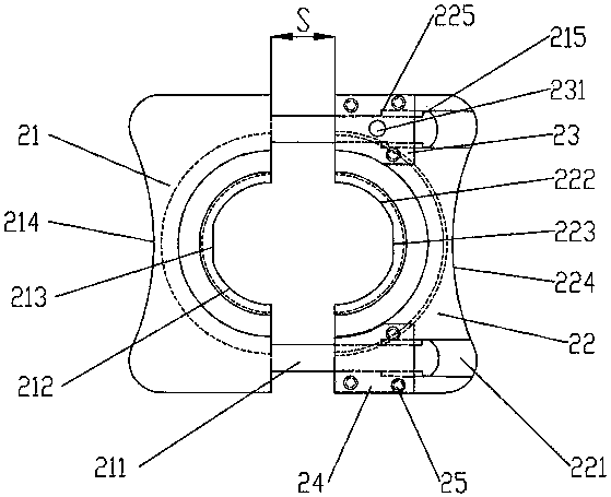 Auxiliary tool for assisting installation of implant of heart chamber