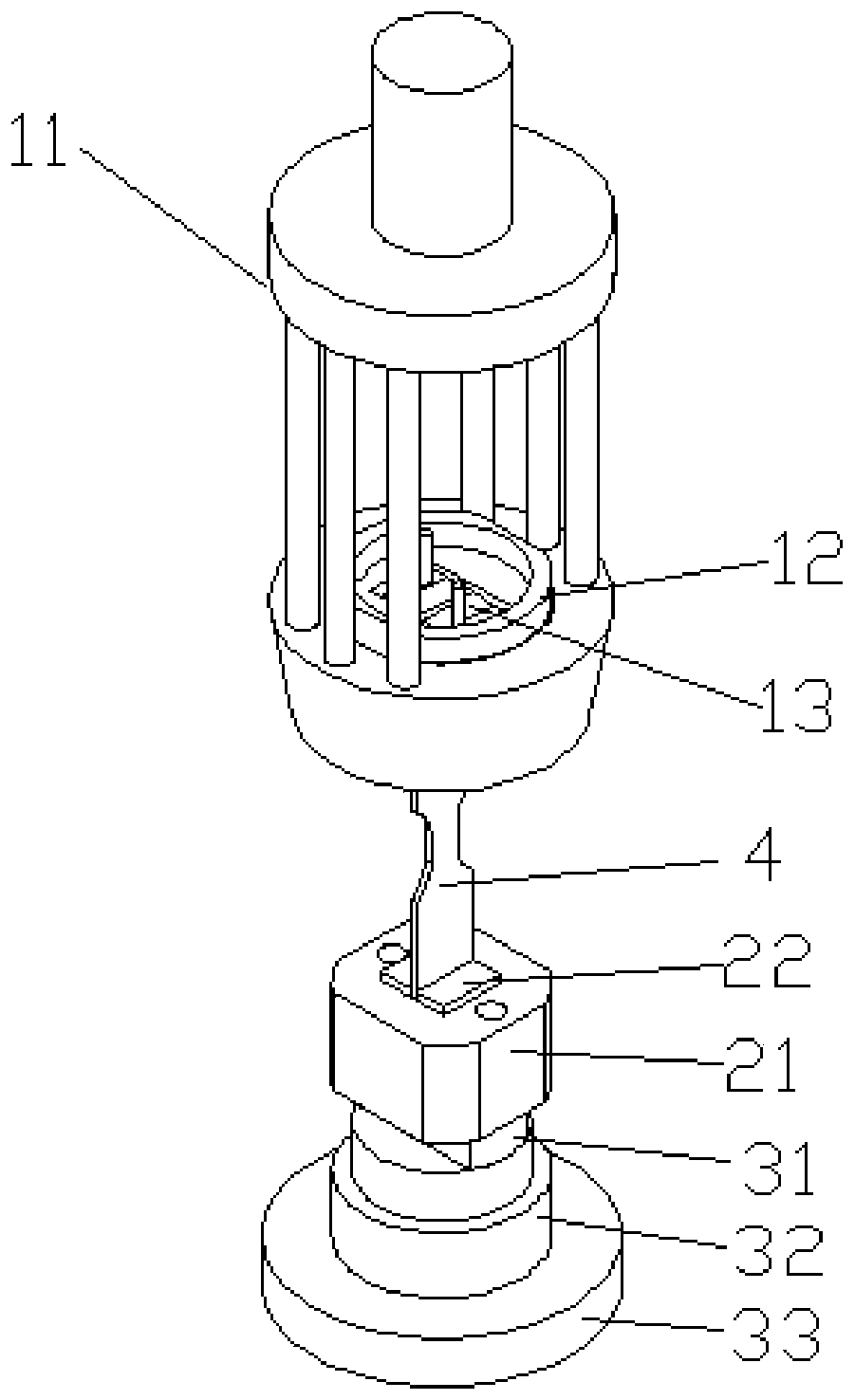Damping device for material dynamic mechanical test system