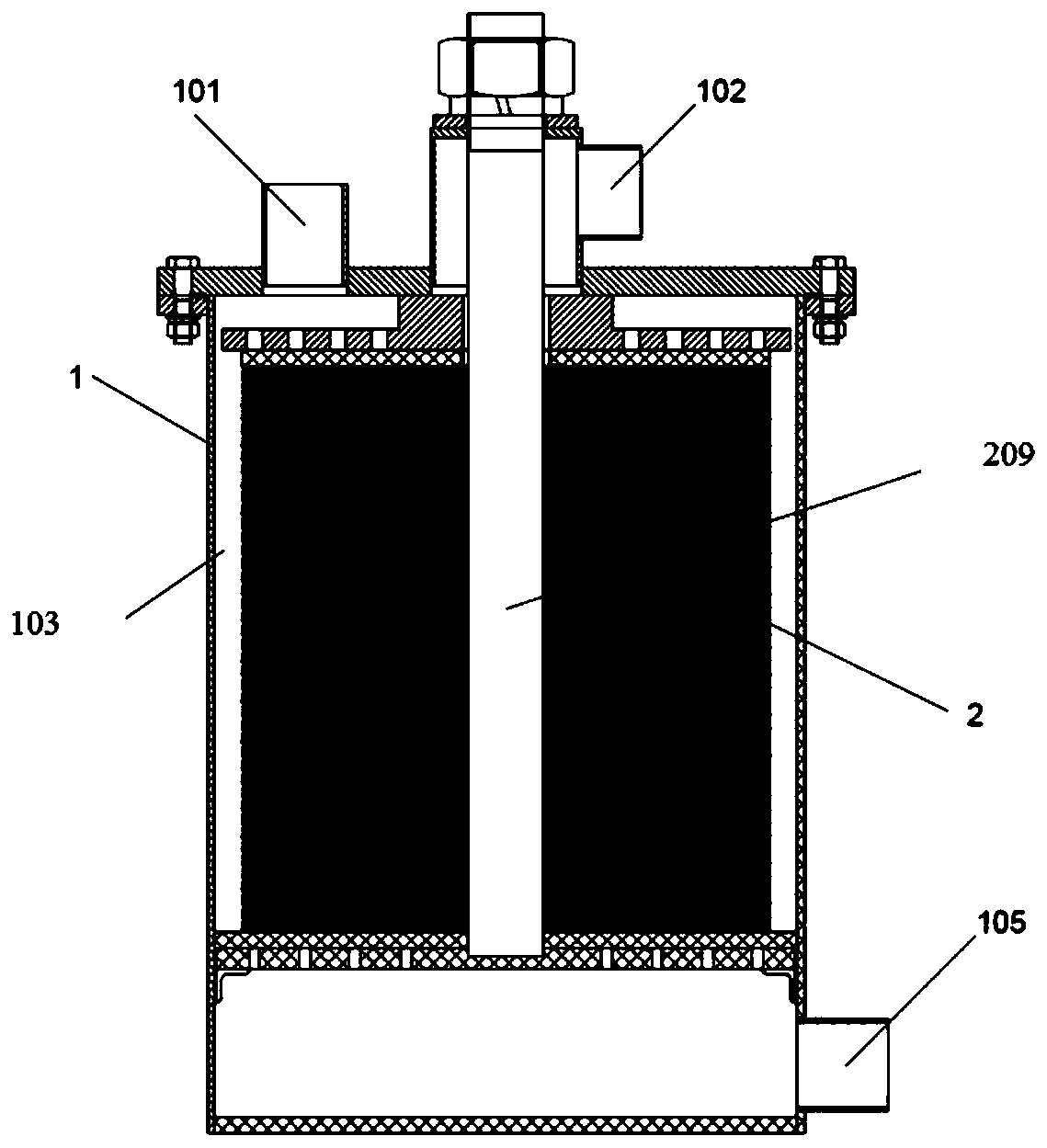 High-pressure laminated hollow microporous ceramic membrane column