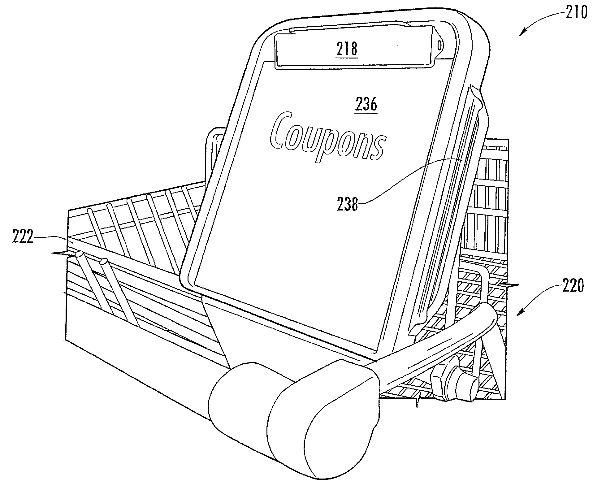 Document holder for carts