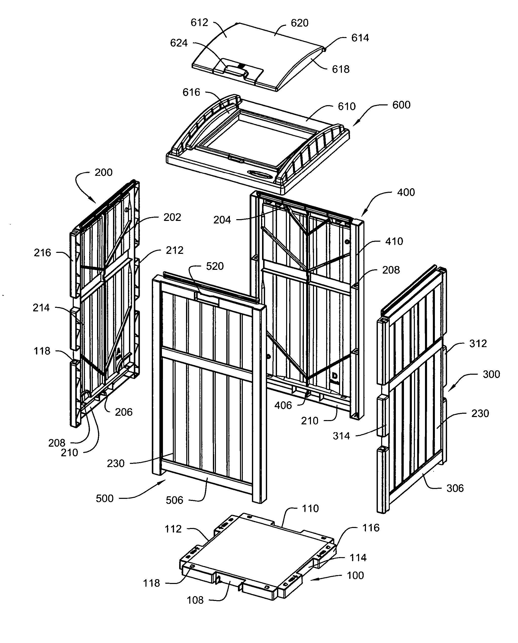 Secure trash container assembly