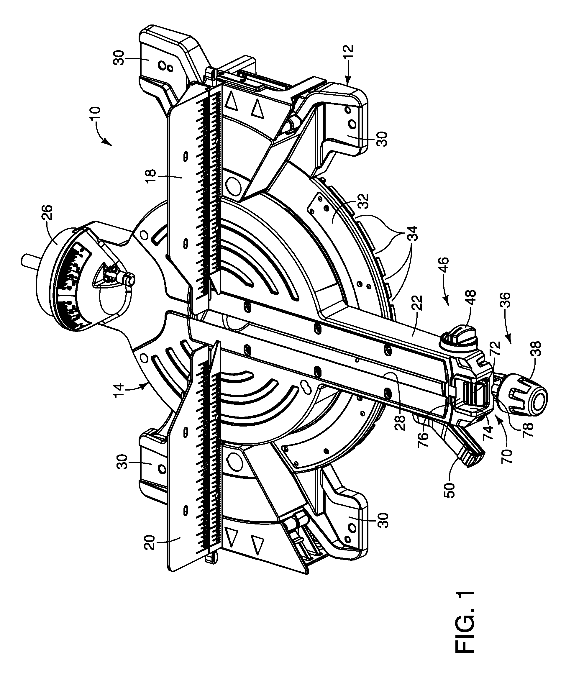 Miter detent override mechanism