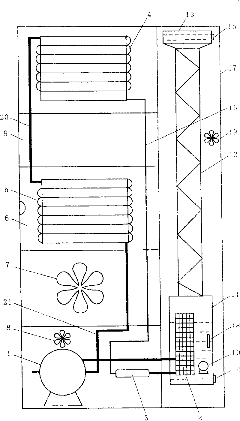 Integral movable multifunctional energy-saving air conditioner