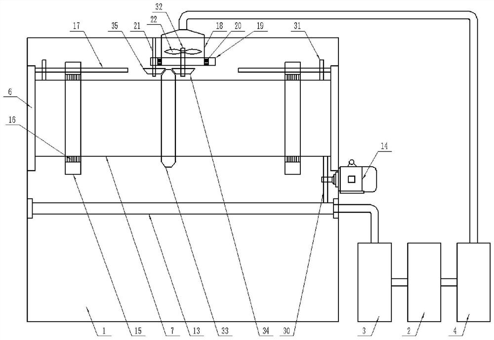 Hot air drying device for fat powder