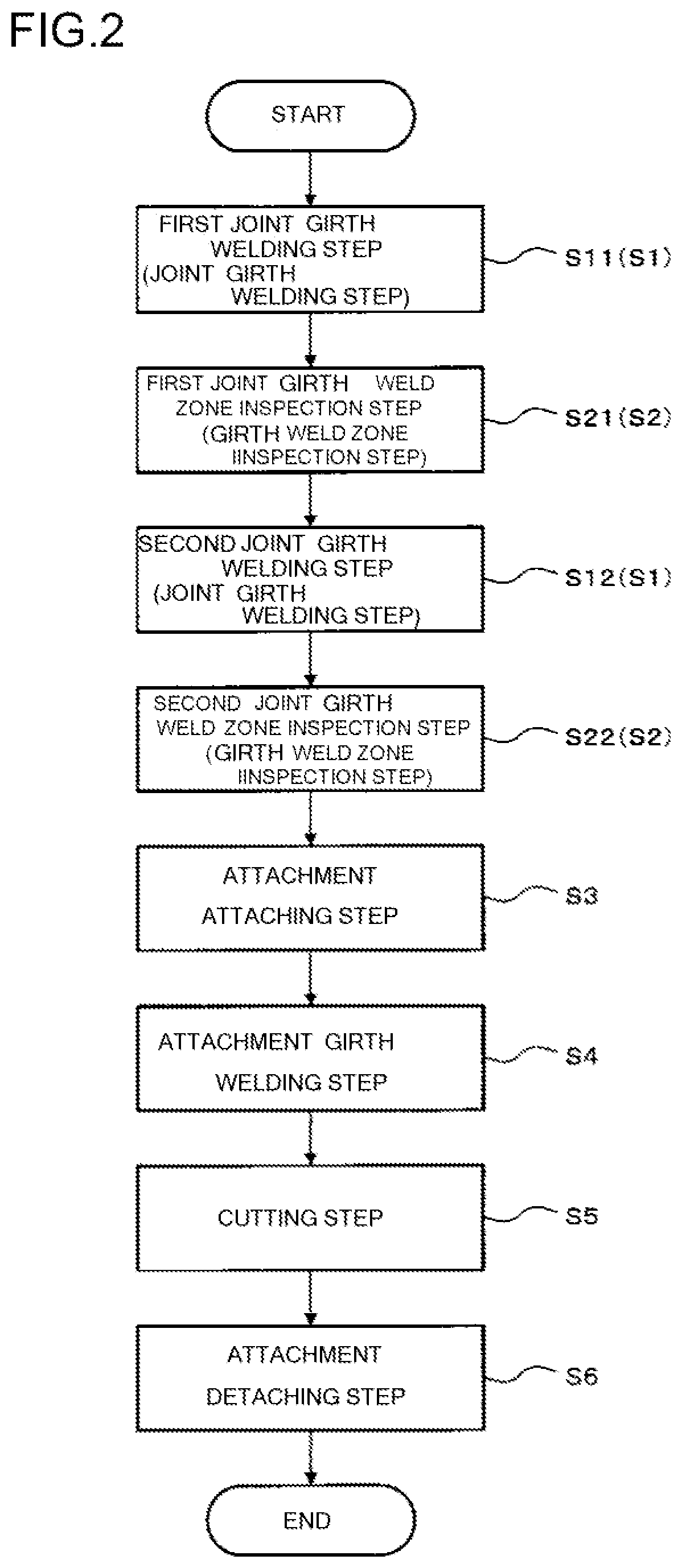 Joint connection method for long pipe, and method for producing coiled tubing with joints