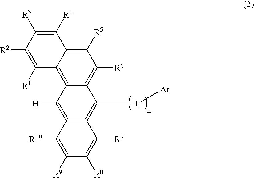 Benzanthracene derivative and electroluminescence device using the same