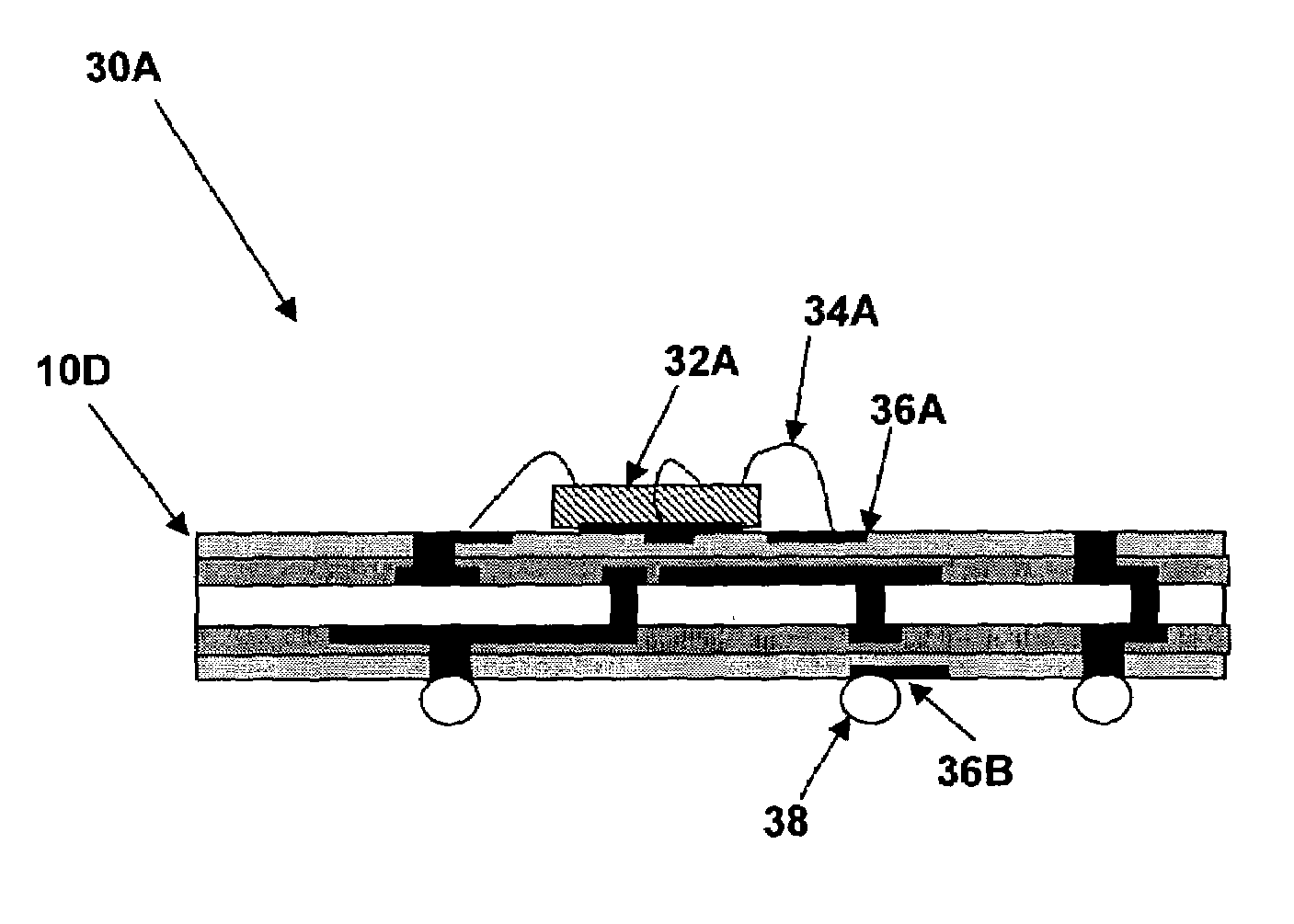 Integrated circuit substrate having laminated laser-embedded circuit layers