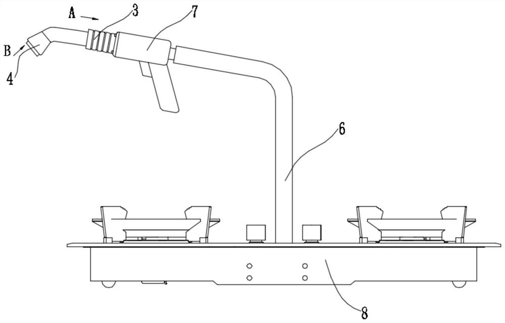 Cleaning device and gas stove