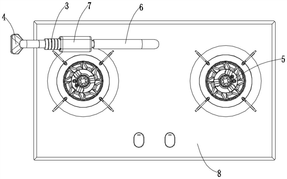 Cleaning device and gas stove