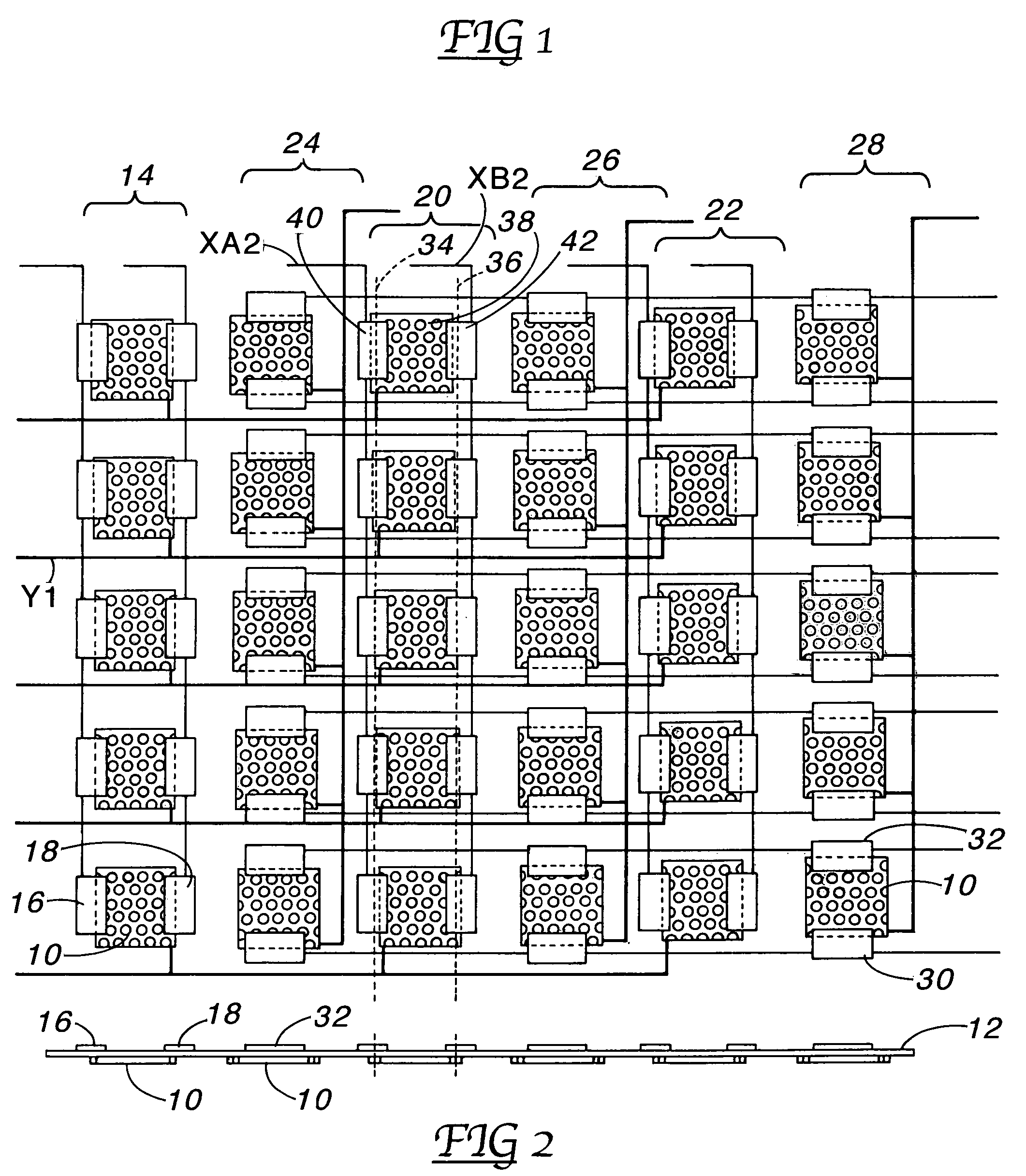 Multicapacitor sensor array