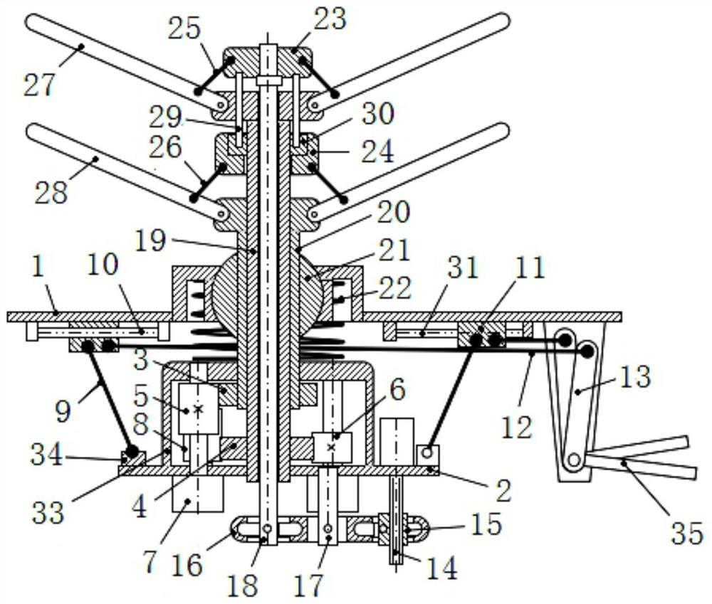 Helicopter coaxial double-cone rotor parallel manual device
