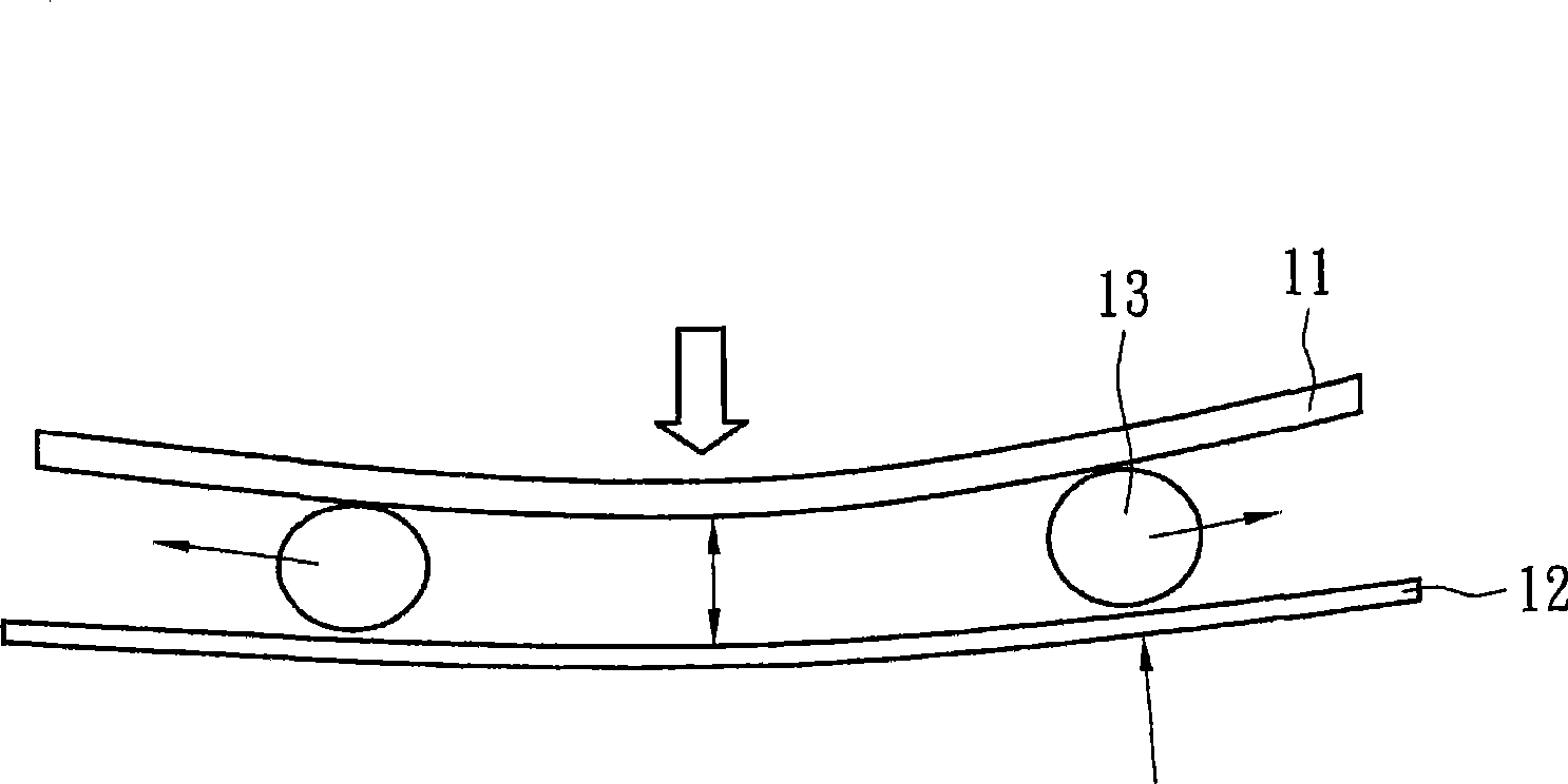 Production method for clearance support structure of display panel