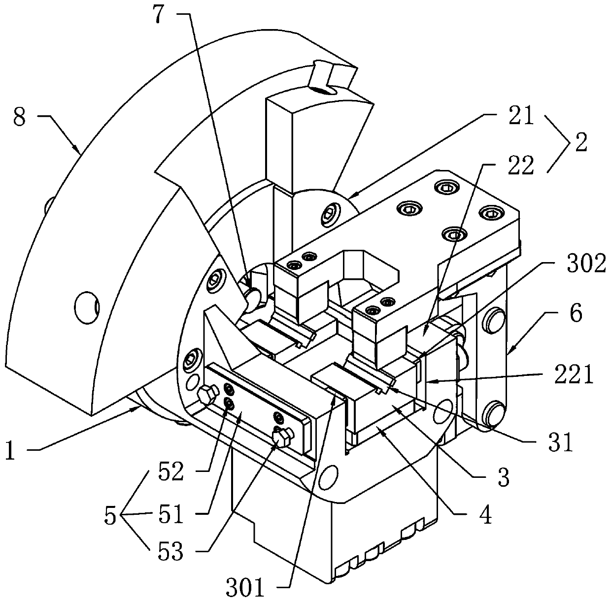 Efficient clamp capable of automatically clamping and grinding eccentric parts