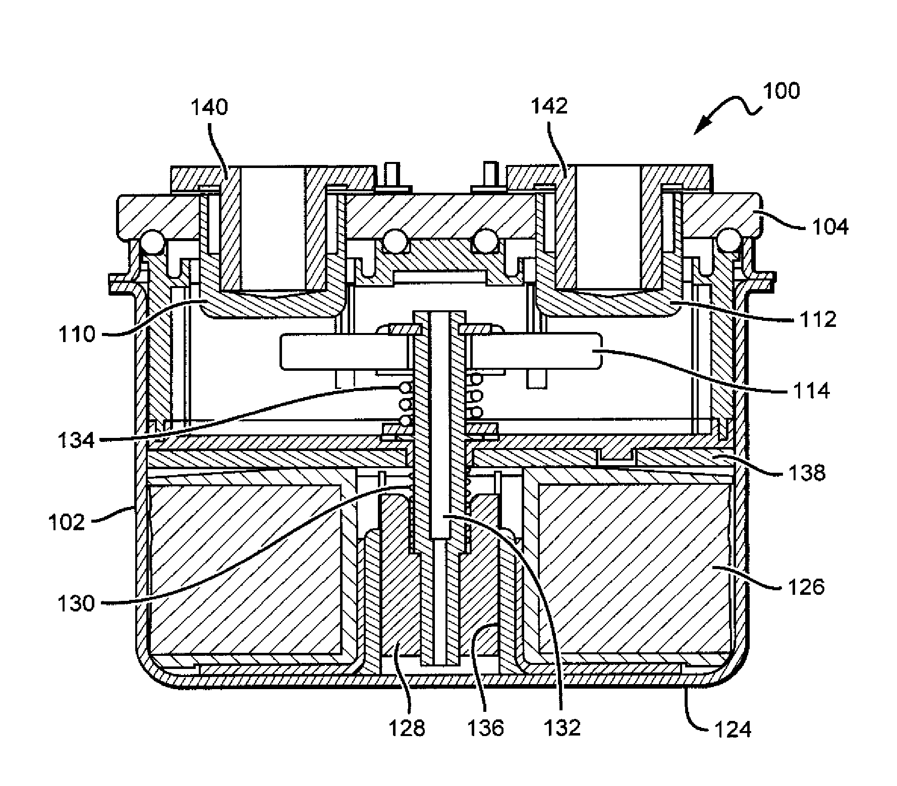 Sectionalized contact contactor