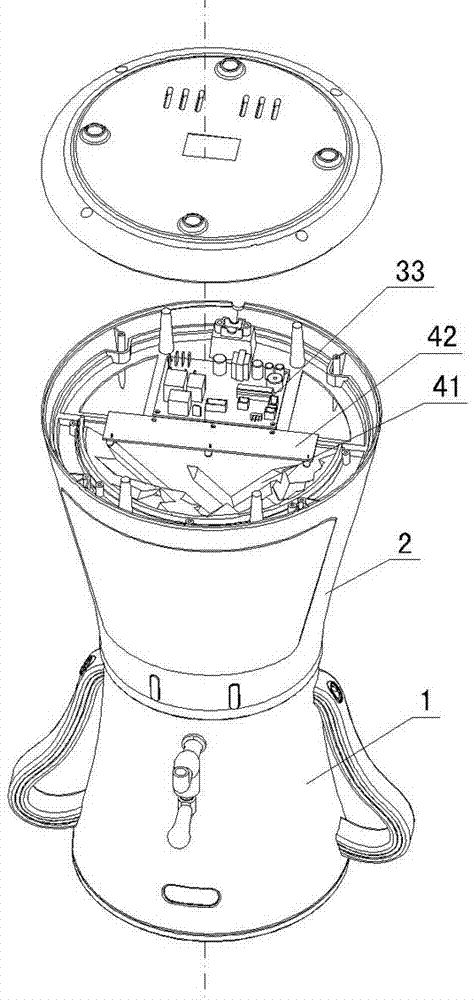 Electric kettle with simulated flame water heating effect and flame simulating device used in electric kettle