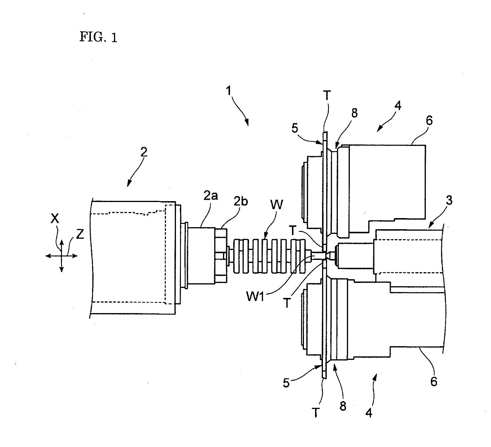 Tool holder attaching/detaching structure of machine tool