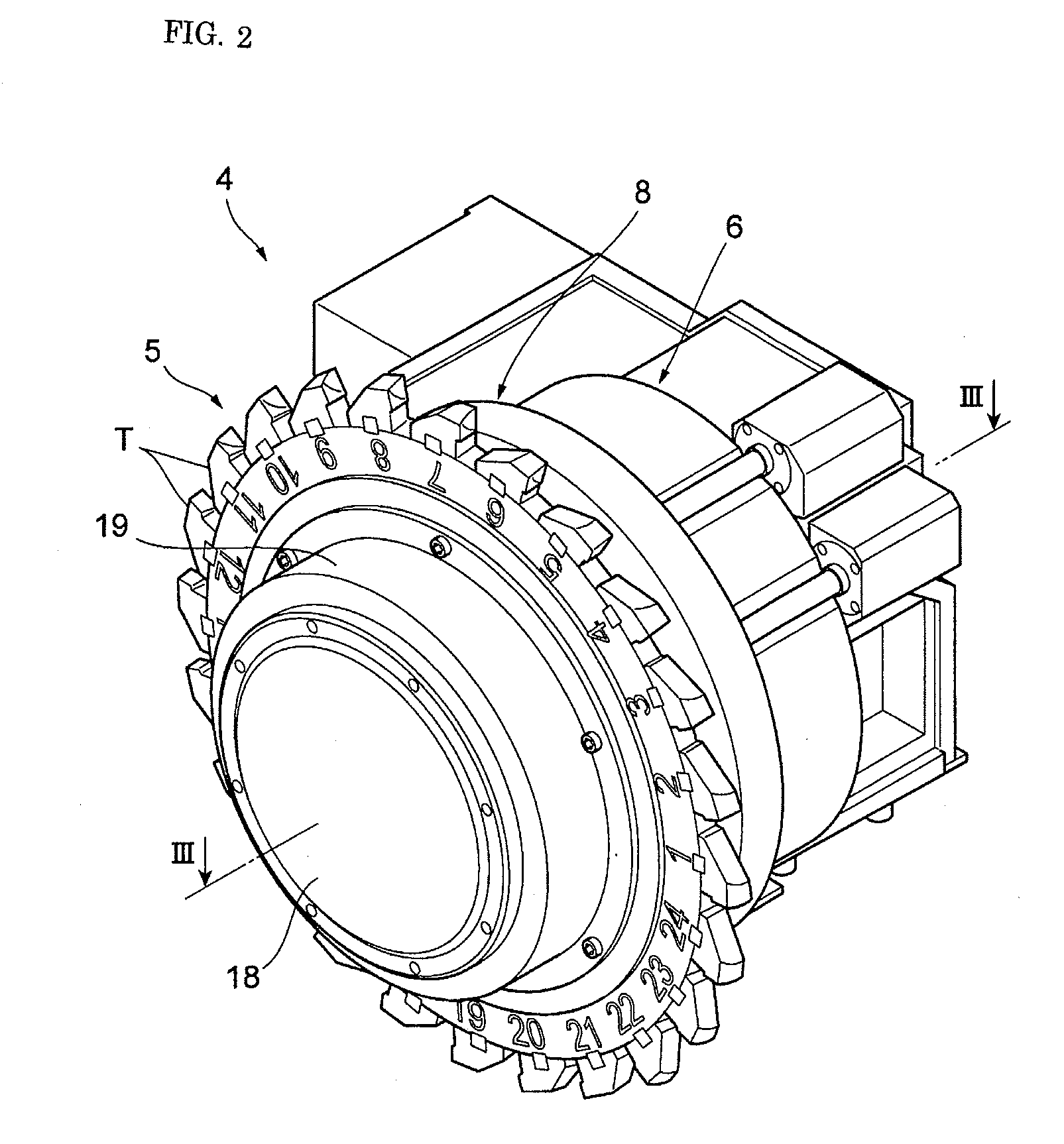 Tool holder attaching/detaching structure of machine tool