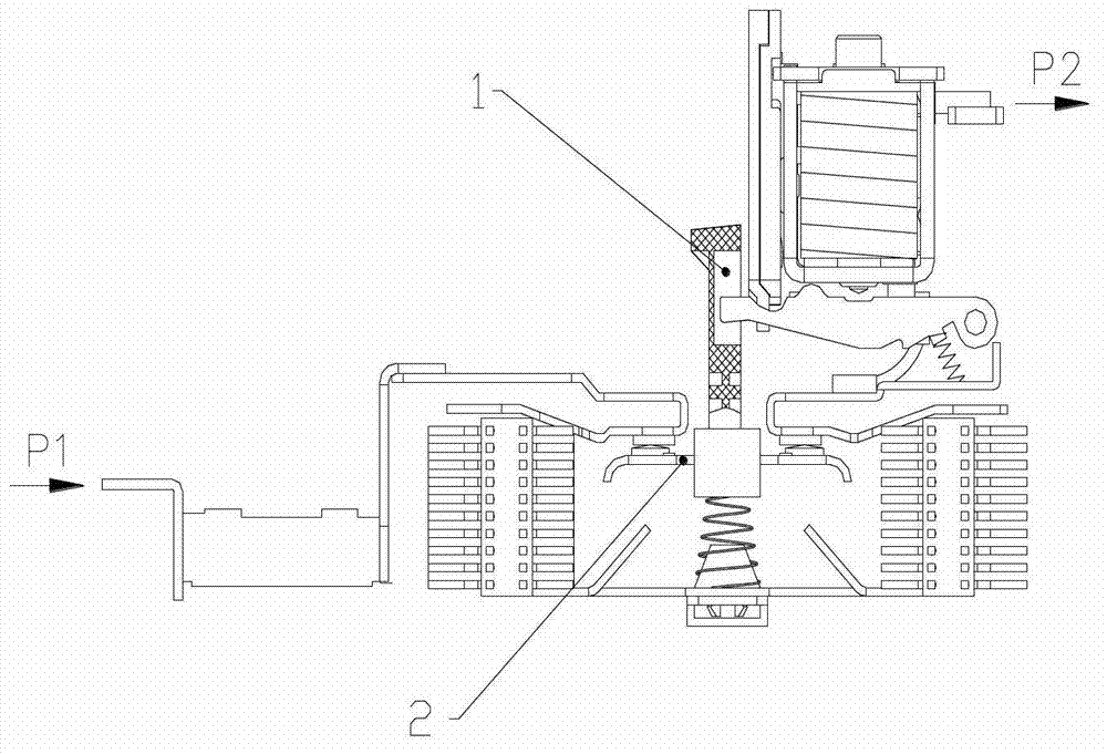 connecting-structure-for-connecting-contact-support-and-contact-bridge