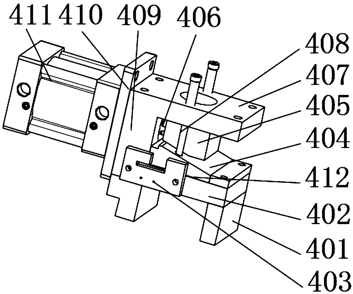Steel strip clamping device