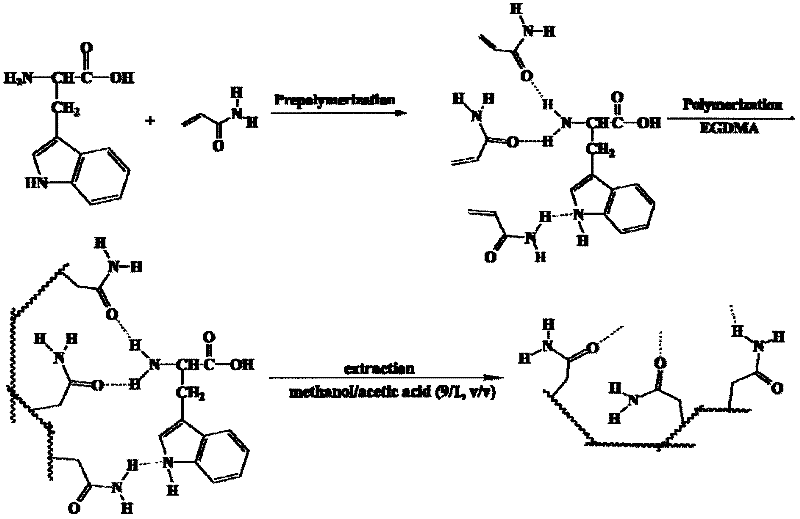 Preparation method for molecular imprinting film