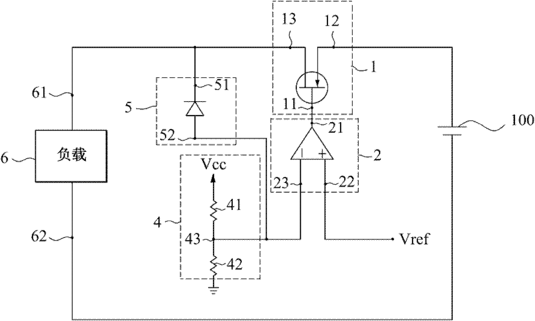 Battery output short-circuit protection circuit