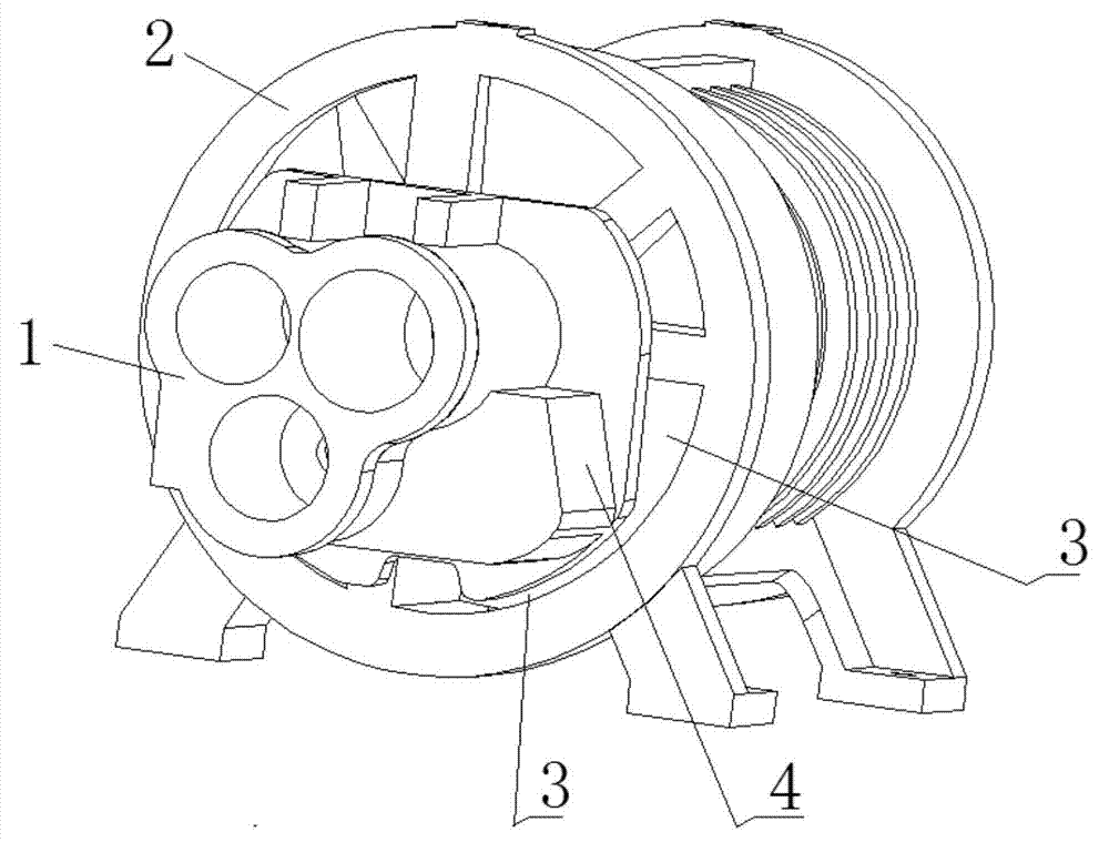 Exhaust structure of compressor, screw compressor and air conditioner unit