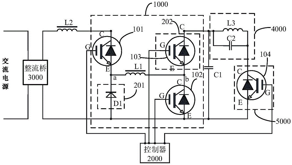 Buck-boost circuit for electromagnetic heating device and its control method