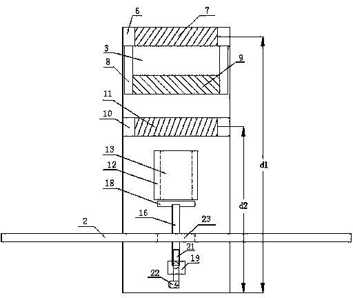 Diaphragm conveying device of accumulator packing machine