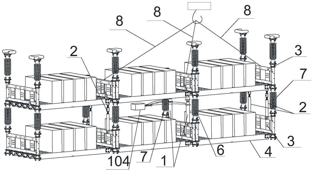 A maintenance device for interlayer insulators of flexible straight valve towers