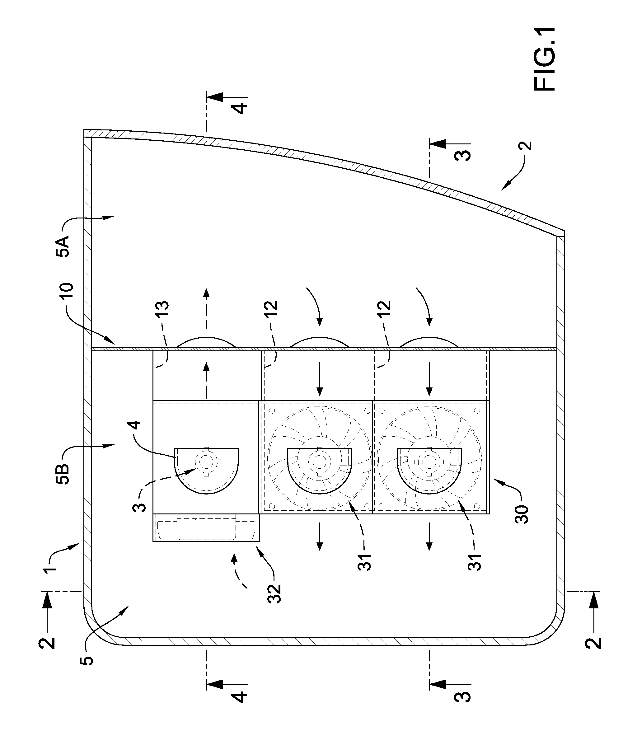 Heat dissipation device of vehicle lamp and interposing element thereof
