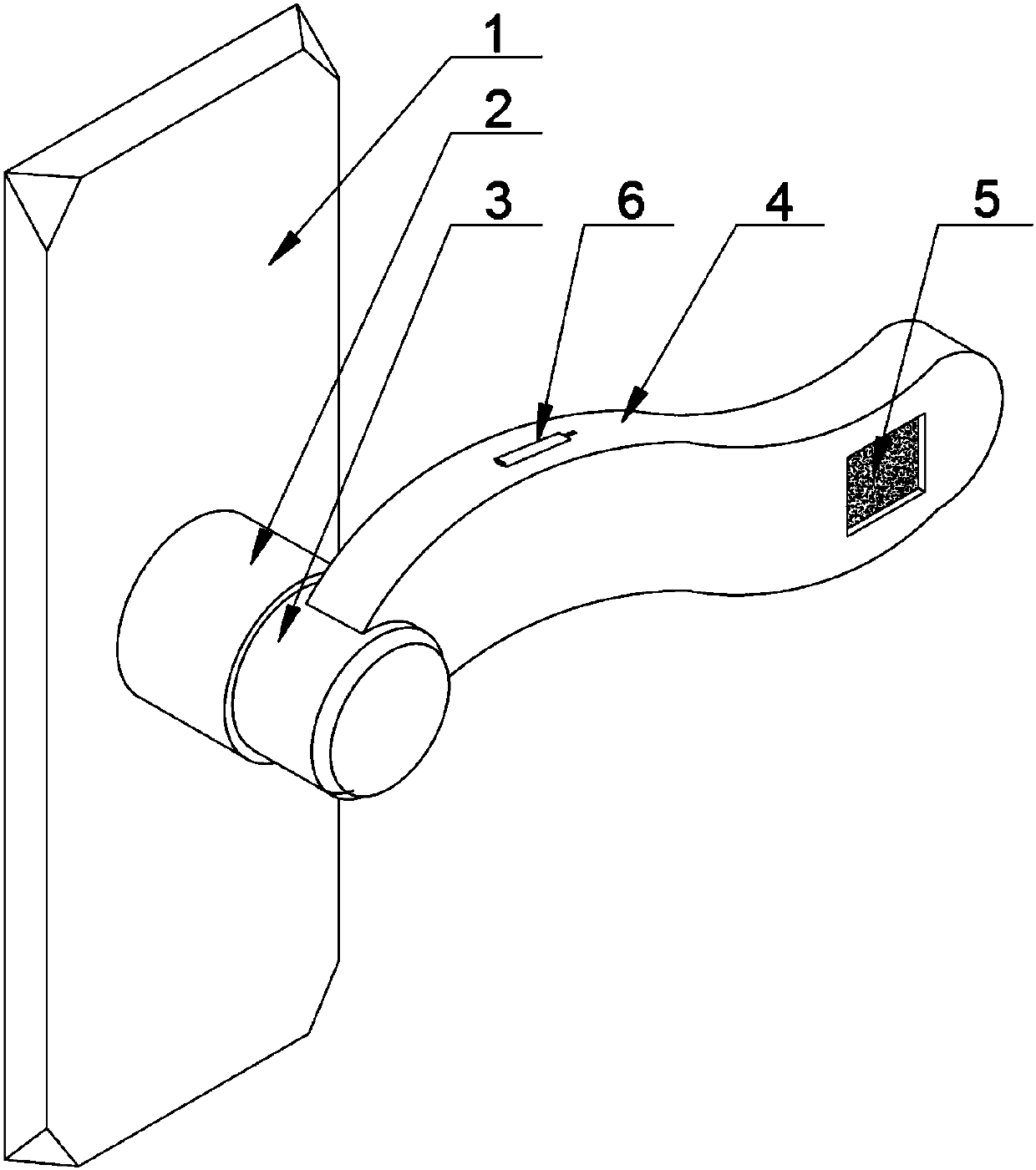 Handle and handle head connection method of intelligent door lock