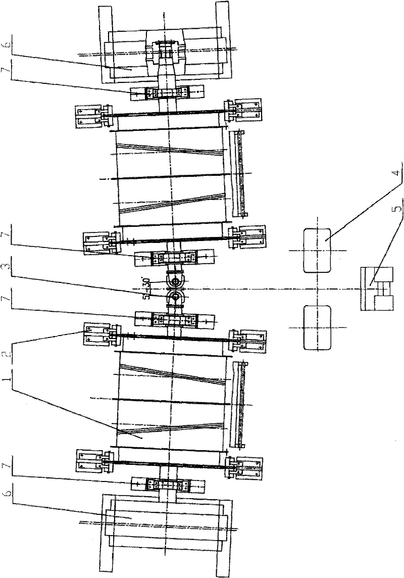 Multi-rope winding type stage hoisting machine