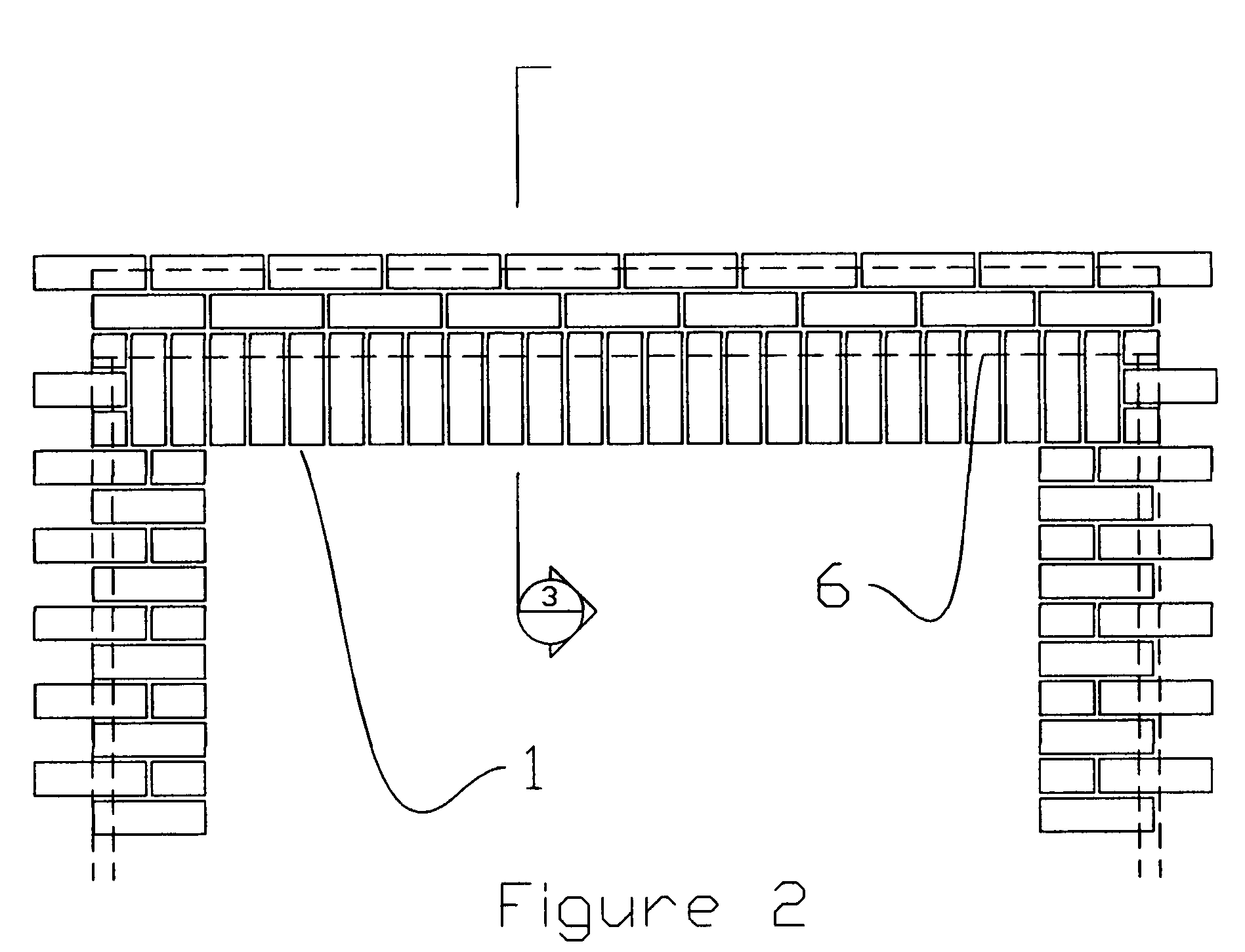 Internal structural lintel is for supporting unit masonry above an opening in a wall