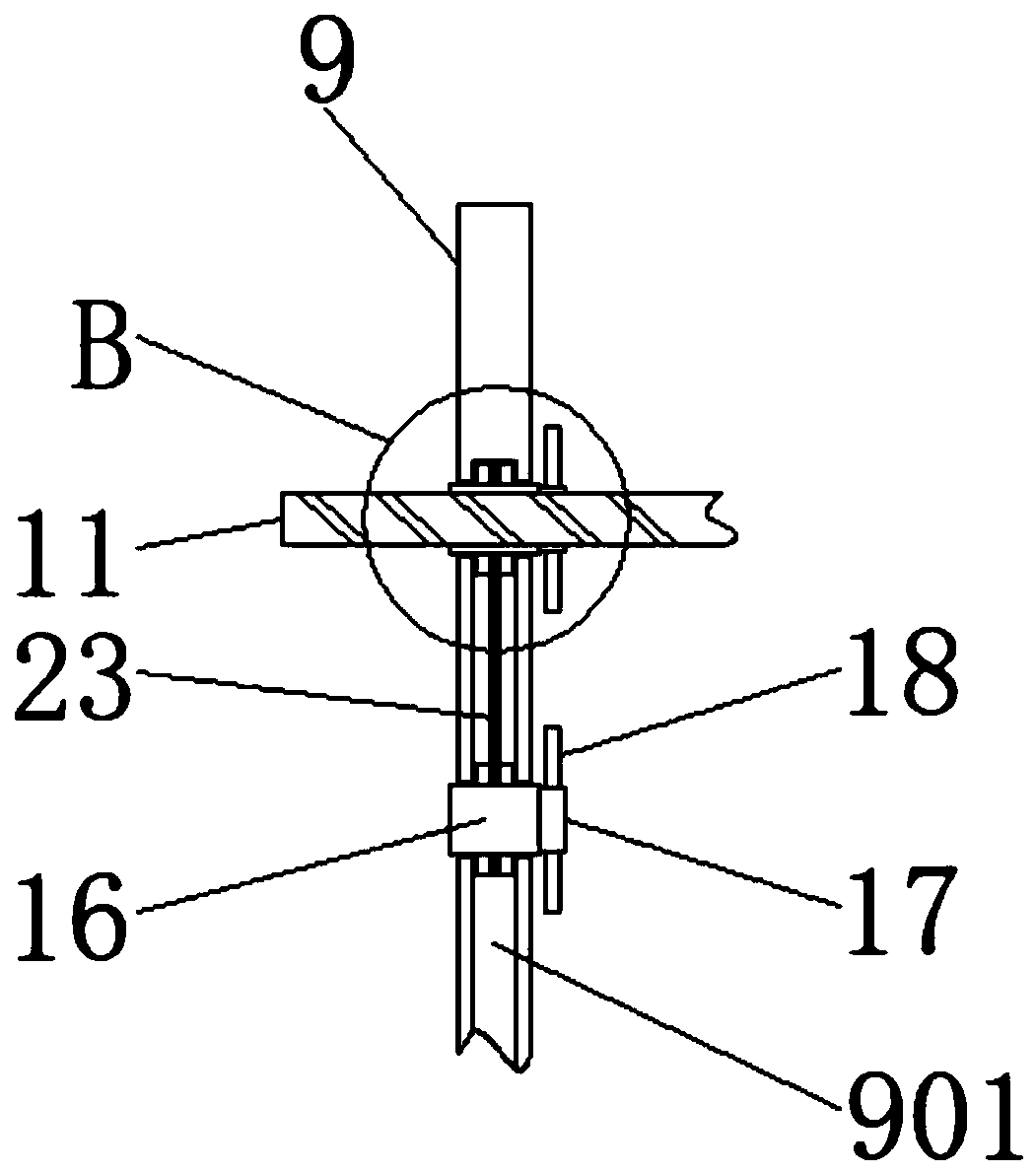 Discharging device with range control function for marine bottom sediment environment improvement