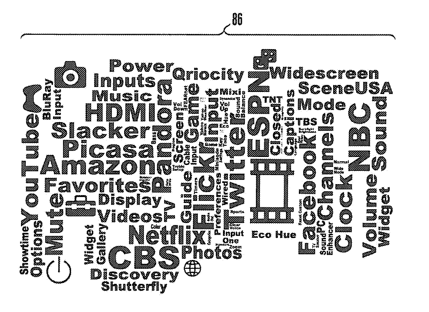 Apparatus and method for presenting menu items on user interface of consumer electronics device