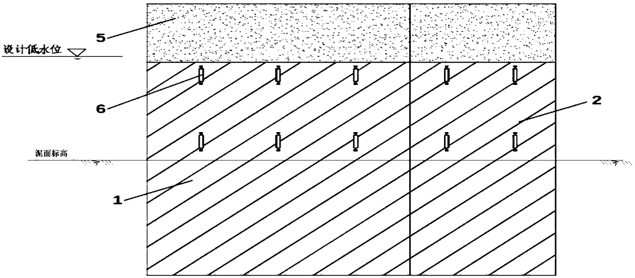 Construction method of multiple anti-corrosion protection for steel cylinder revetment structure in Haizhong