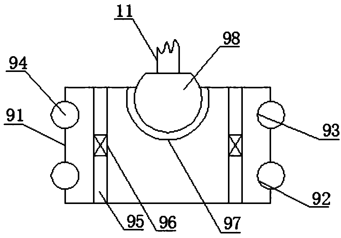 Perforating device for power installation