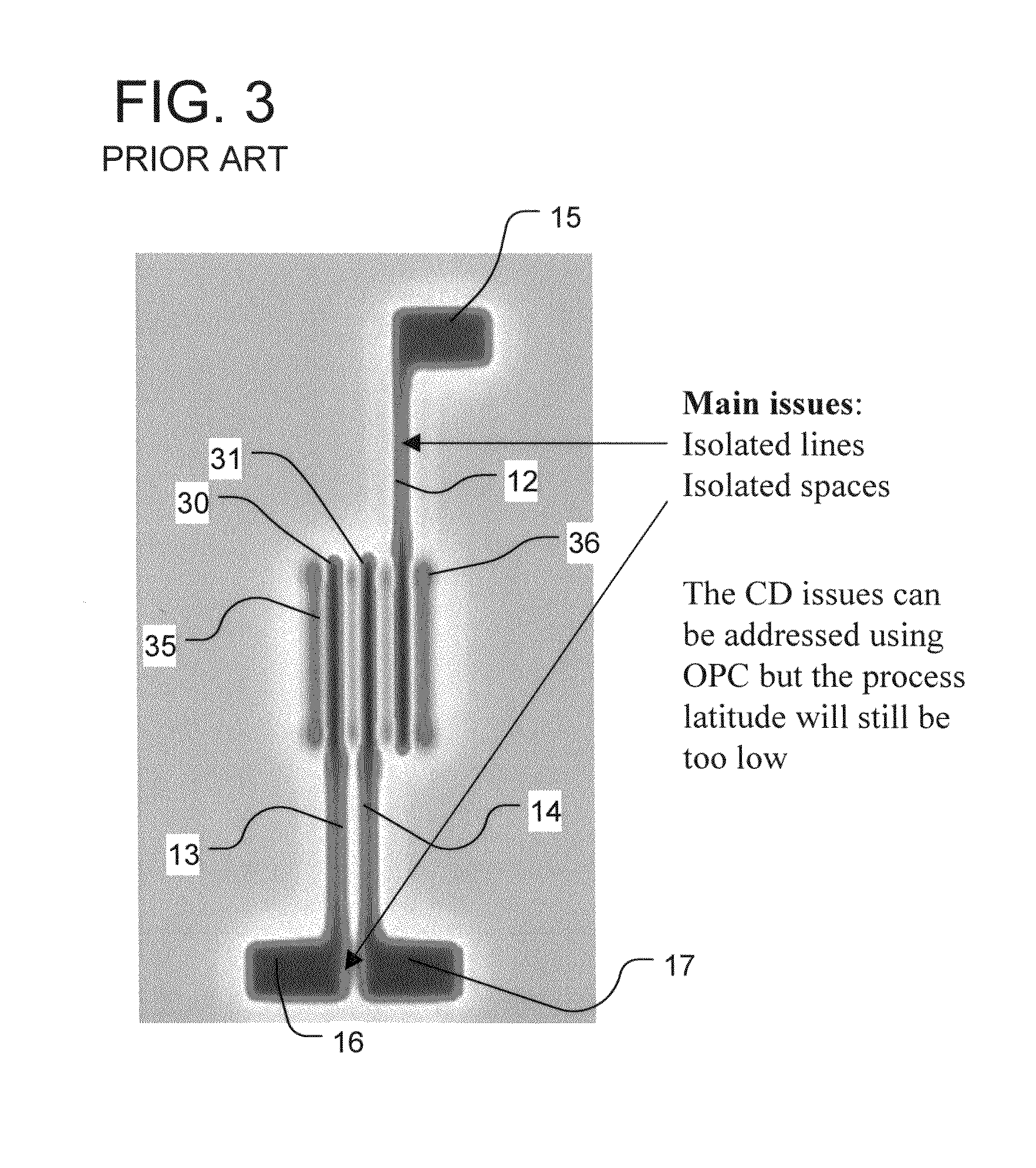 Phase shift mask including sub-resolution assist features for isolated spaces