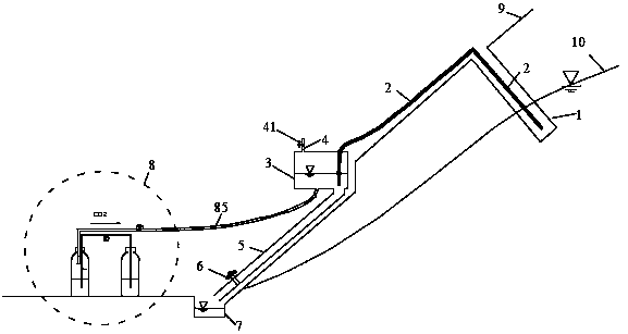 Inflatable oscillating-type slope drainage system and method